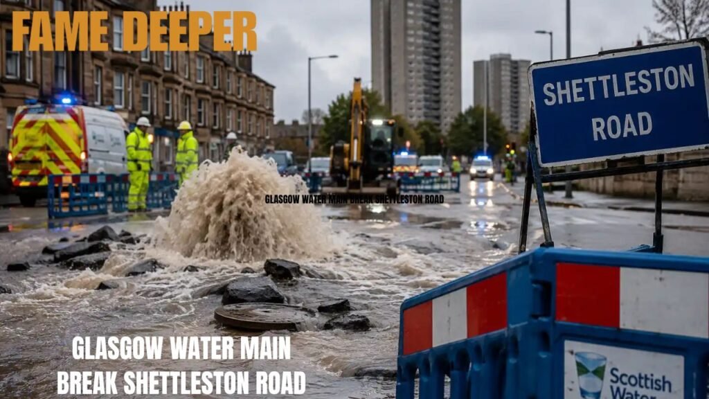 Glasgow Water Main Break Shettleston Road